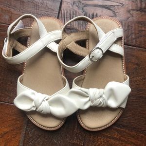 Girls size 9 white sandals